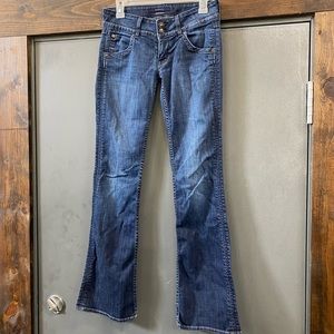 Hudson brand double button boot/flare